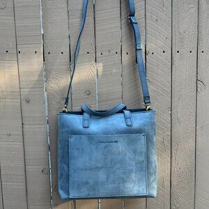 COPY - BNWT Portland Leather Goods Crossbody Tote in Groupie Grey